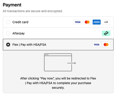 2. SELECT FLEX AT CHECKOUT