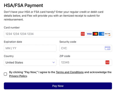 4. ENTER YOUR HSA/FSA CARD